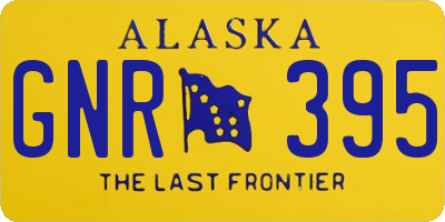 AK license plate GNR395