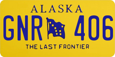 AK license plate GNR406