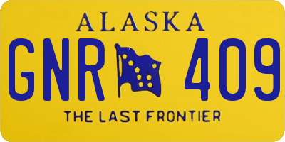 AK license plate GNR409