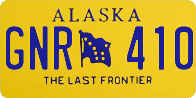 AK license plate GNR410