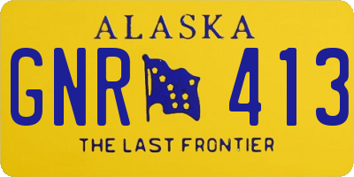 AK license plate GNR413