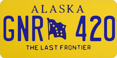AK license plate GNR420