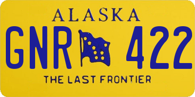 AK license plate GNR422