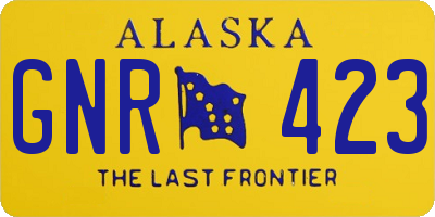 AK license plate GNR423