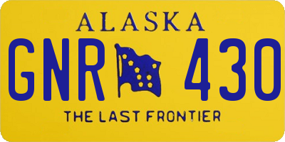 AK license plate GNR430