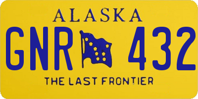 AK license plate GNR432