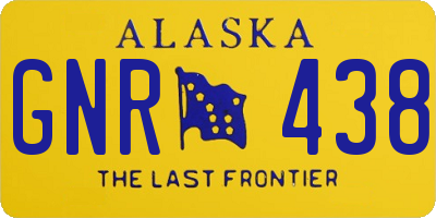 AK license plate GNR438