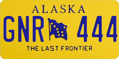 AK license plate GNR444