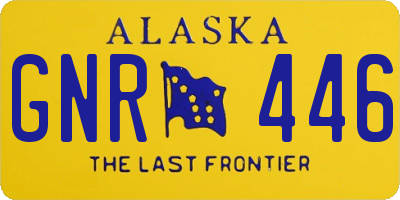 AK license plate GNR446