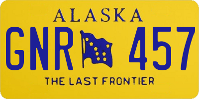 AK license plate GNR457