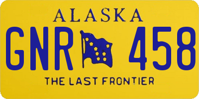 AK license plate GNR458