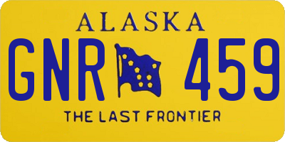 AK license plate GNR459