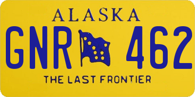 AK license plate GNR462