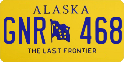 AK license plate GNR468
