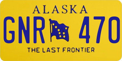 AK license plate GNR470
