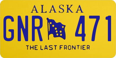 AK license plate GNR471