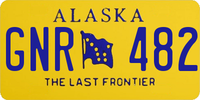 AK license plate GNR482
