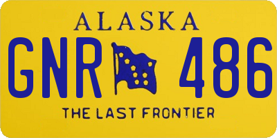 AK license plate GNR486