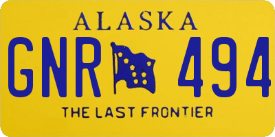 AK license plate GNR494