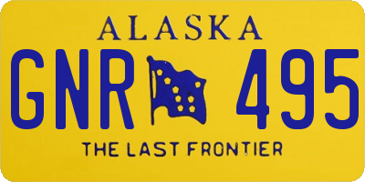AK license plate GNR495