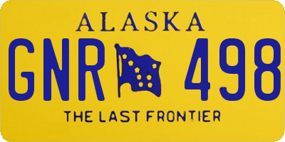 AK license plate GNR498