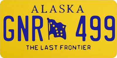 AK license plate GNR499