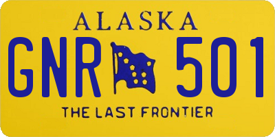 AK license plate GNR501