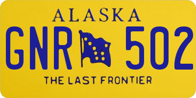 AK license plate GNR502