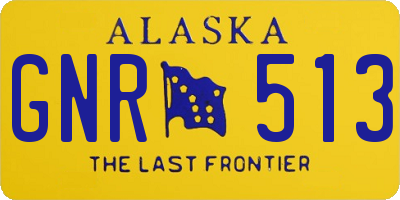 AK license plate GNR513