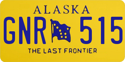 AK license plate GNR515