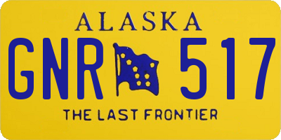 AK license plate GNR517
