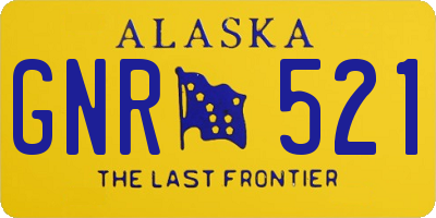 AK license plate GNR521