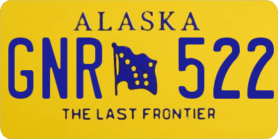 AK license plate GNR522