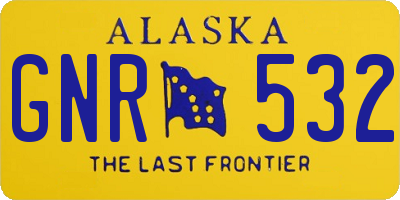 AK license plate GNR532