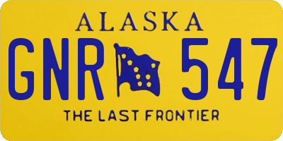 AK license plate GNR547