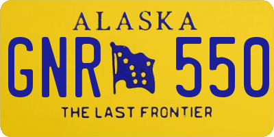 AK license plate GNR550