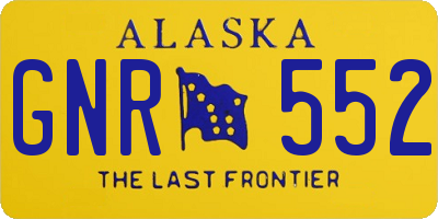 AK license plate GNR552