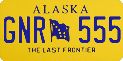 AK license plate GNR555