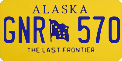 AK license plate GNR570