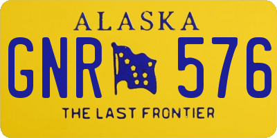 AK license plate GNR576