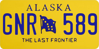 AK license plate GNR589