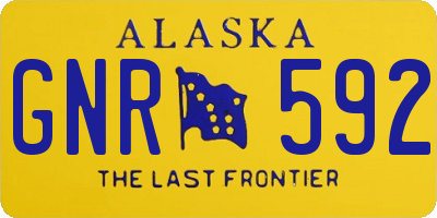 AK license plate GNR592