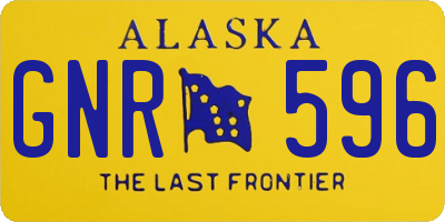 AK license plate GNR596