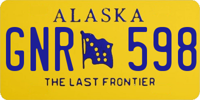 AK license plate GNR598