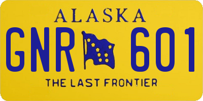 AK license plate GNR601