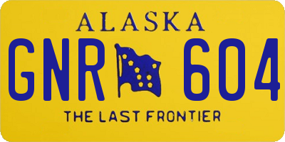 AK license plate GNR604