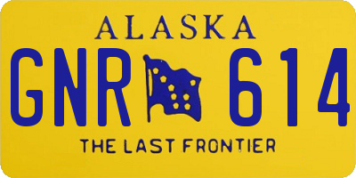 AK license plate GNR614