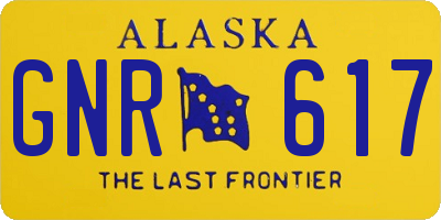 AK license plate GNR617