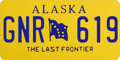AK license plate GNR619