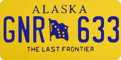 AK license plate GNR633